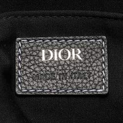 Dior Black Leather Lingot Briefcase Bag