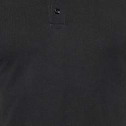 Pre Owned Dior Black Cotton Knit Polo T-shirt XS