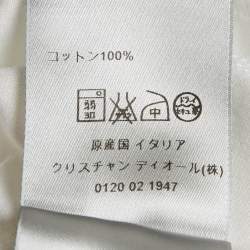 Pre Owned Dior White Embroidered Cotton Round Neck T-Shirt XL