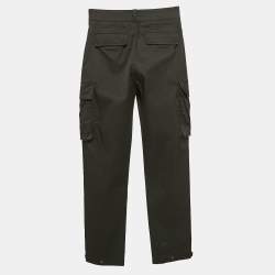 Pre Owned Dior Black Gabardine Cotton Cargo Pants XS