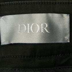 Pre Owned Dior Black Gabardine Cotton Cargo Pants XS