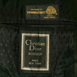 Christian Dior Monsieur Black Wool Tailored Blazer L