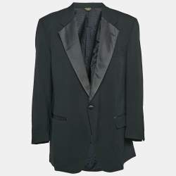 Christian Dior Monsieur Black Wool Tailored Blazer L
