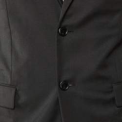 Dior Homme Black Wool Lapel Detail Tailored Blazer L