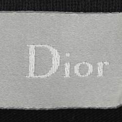Dior Homme Black Printed & Embroidered Cotton Knit T-Shirt L