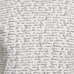 Dior White Print Cotton Round Neck T-Shirt XS