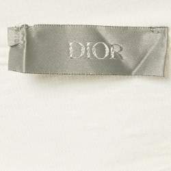 Dior Homme White Embroidered Cotton T-Shirt XXS