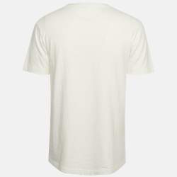 Dior Homme White Embroidered Cotton T-Shirt XXS