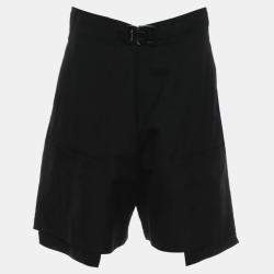 Dior Black Cotton Bermuda Shorts  EU 52