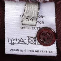 Dior Burgundy Jersey Front Pocket Polo T-Shirt XXL