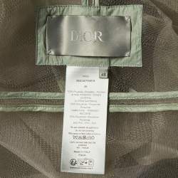 Dior Homme Grey Tulle Sheer Hooded Zip Up Jacket S