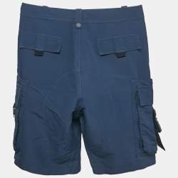 Dior Homme Navy Blue Synthetic Blend Cargo Shorts M