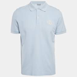 Dior Homme Blue Cotton CD ICon Polo T-Shirt L