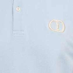 Dior Homme Blue Cotton CD ICon Polo T-Shirt L