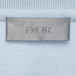 Dior Homme Blue Cotton CD ICon Polo T-Shirt L