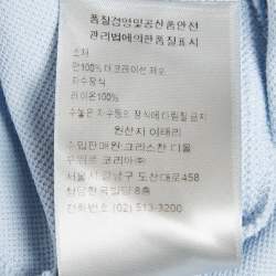 Dior Homme Blue Cotton CD ICon Polo T-Shirt L