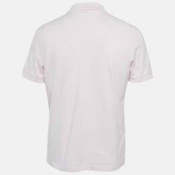 Dior Homme Pink Cotton CD ICon Polo T-Shirt L