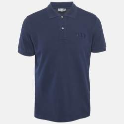 Dior Homme Navy Blue Cotton CD Icon Polo T-Shirt L