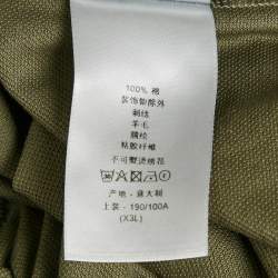 Dior Homme Green Logo Embroider Cotton Polo T-shirt XXXL
