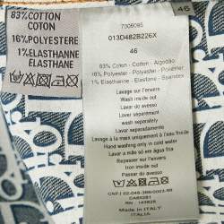 Pre Owned Dior Dark Blue Raw Cotton Oblique Denim Jacket S 