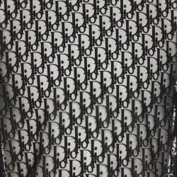 Pre Owned Dior Black Oblique Jacquard See Through T-Shirt L