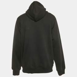 مملوكة مسبقًا Dior Homme Black Logo Print Cotton Knit Hoodie XL