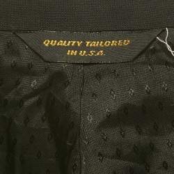 Pre Owned Christian Dior Vintage Black Wool Tailored Blazer 4XL