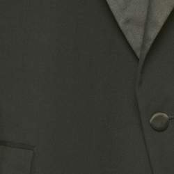 Pre Owned Christian Dior Vintage Black Wool Tailored Blazer 4XL