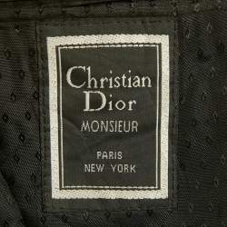 Pre Owned Christian Dior Monsieur Vintage Black Wool Tuxedo Blazer L