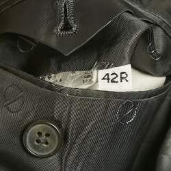 Pre Owned Christian Dior Le Connaisseur Vintage Dark Grey Wool Single Breasted Blazer XL