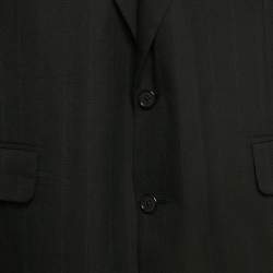 Pre Owned Christian Dior Le Connaisseur Vintage Navy Blue Stripe Wool Blazer 4XL