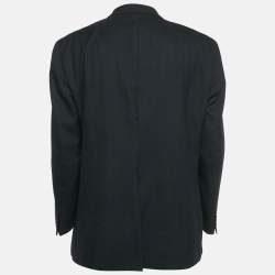 Pre Owned Christian Dior Le Connaisseur Vintage Navy Blue Stripe Wool Blazer 4XL