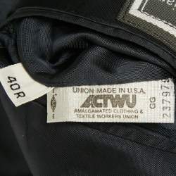 Pre Owned Christian Dior Monsieur Vintage Navy Blue Wool Single Breasted Blazer L