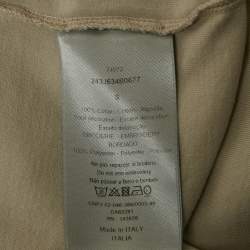 Pre Owned Dior Homme Beige 1947 Logo Embroidered Cotton T-Shirt S