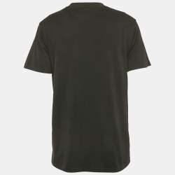 Pre Owned Dior Homme Black CD Embroidered Cotton T-Shirt M
