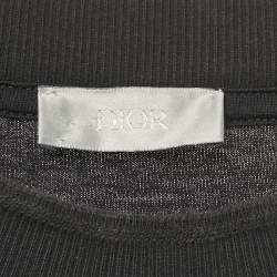Pre Owned Dior Homme Black CD Embroidered Cotton T-Shirt M