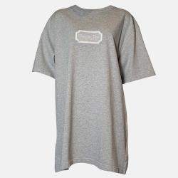 Pre Owned Dior Couture Grey Embroidery T-Shirt XL