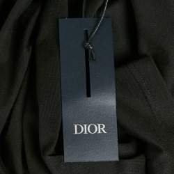 Pre Owned Dior Homme Black CD Icon Embroidered Cotton T-Shirt L