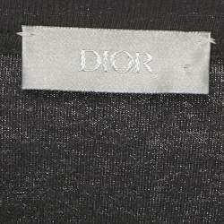 Pre Owned Dior Homme Black CD Icon Embroidered Cotton T-Shirt L