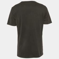 Pre Owned Dior Homme Black CD Icon Embroidered Cotton T-Shirt L