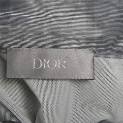 Pre Owned Dior Homme Grey /White Oblique Hooded Anorak Jacket XS