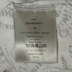 مملوكة مسبقًا تي شيرت بولو ديور رجالي بيكيه ياقة مخططه قطن أزرق كحلي مقاس كبير (لارج)