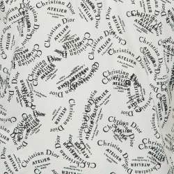 مملوكة مسبقًا تي شيرت بولو ديور رجالي بيكيه ياقة مخططه قطن أزرق كحلي مقاس كبير (لارج)