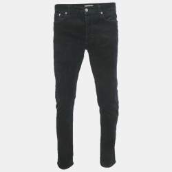Pre Owned Dior Velvet Logo Embroidered Slim Fit Jeans M Waist 32 "