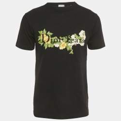 Pre Owned Dior Homme X Denim Tears Embroidered Black Cotton T-Shirt XXS 