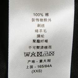 Pre Owned Dior Homme X Denim Tears Embroidered Black Cotton T-Shirt XXS 