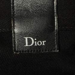 Pre Owned Dior Black Logo Atelier Print Denim Jeans S Waist 32"