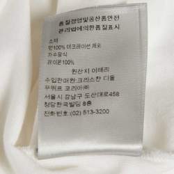 Pre Owned Dior Homme White CD Embroidered Cotton T-Shirt XL