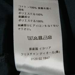 Pre Owned Dior Homme Black Logo Embroidered Cotton T- Shirt XS