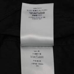 مملوكة مسبقًا قميص ديور قطن أسود بأزرار أمامية مقاس كبير